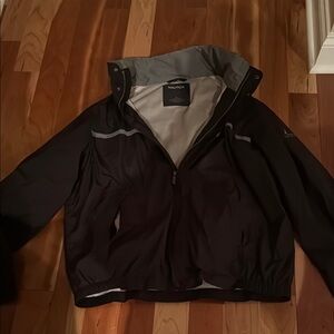 Nautica Black Jacket with Gray Accents